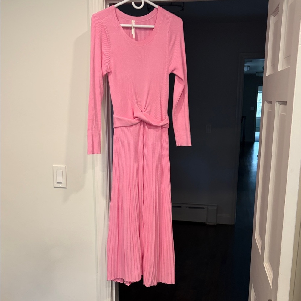 Anthropologie Pink Midi Dress